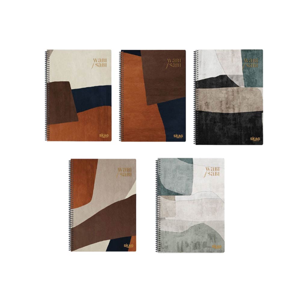 Τετράδιο Σπιράλ Ριγέ 17x25 2Θ Wabi Sabi 313209 Skag - 121532