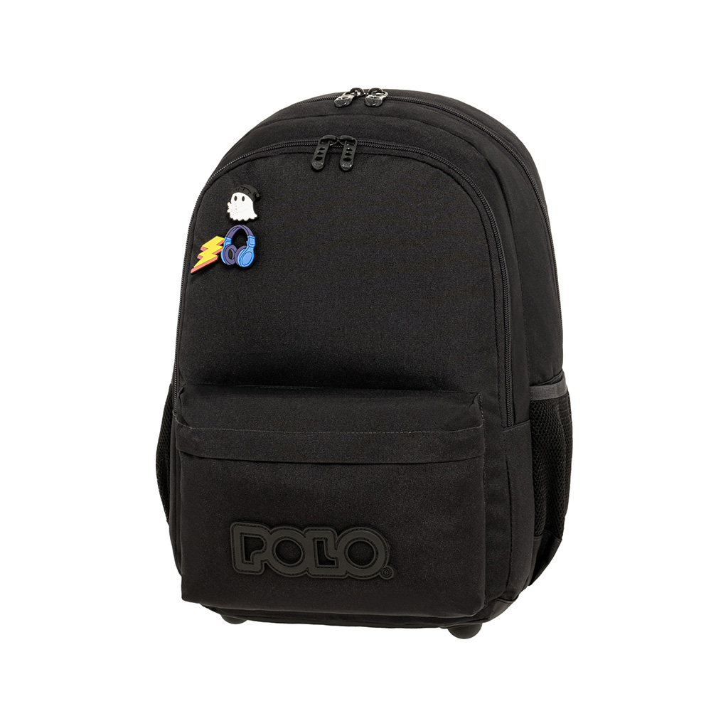 Τσάντα Πλάτης Pins Μαύρη 9-01-059-2000 (2026) Polo με ΕΓΓΥΗΣΗ - 96530