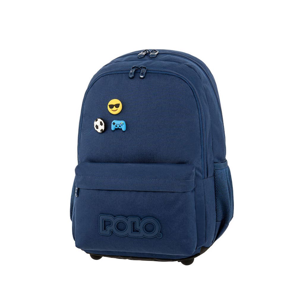 Τσάντα Πλάτης Pins Μπλε 9-01-059-5200 Polo με ΕΓΓΥΗΣΗ - 96548