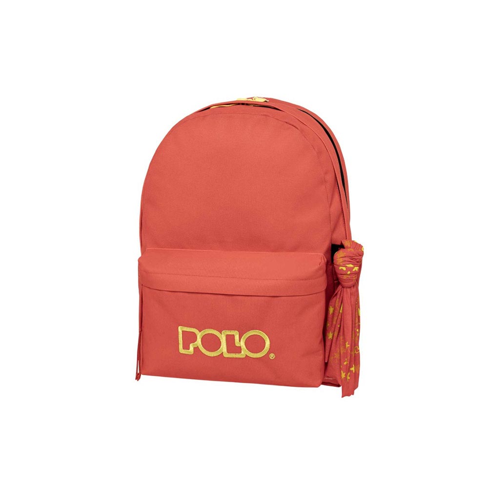 Τσάντα Πλάτης Original Double Scarf Κοραλλί/Κίτρινο (2025) 9-01-235-3671 Polo με ΕΓΓΥΗΣΗ - 97308