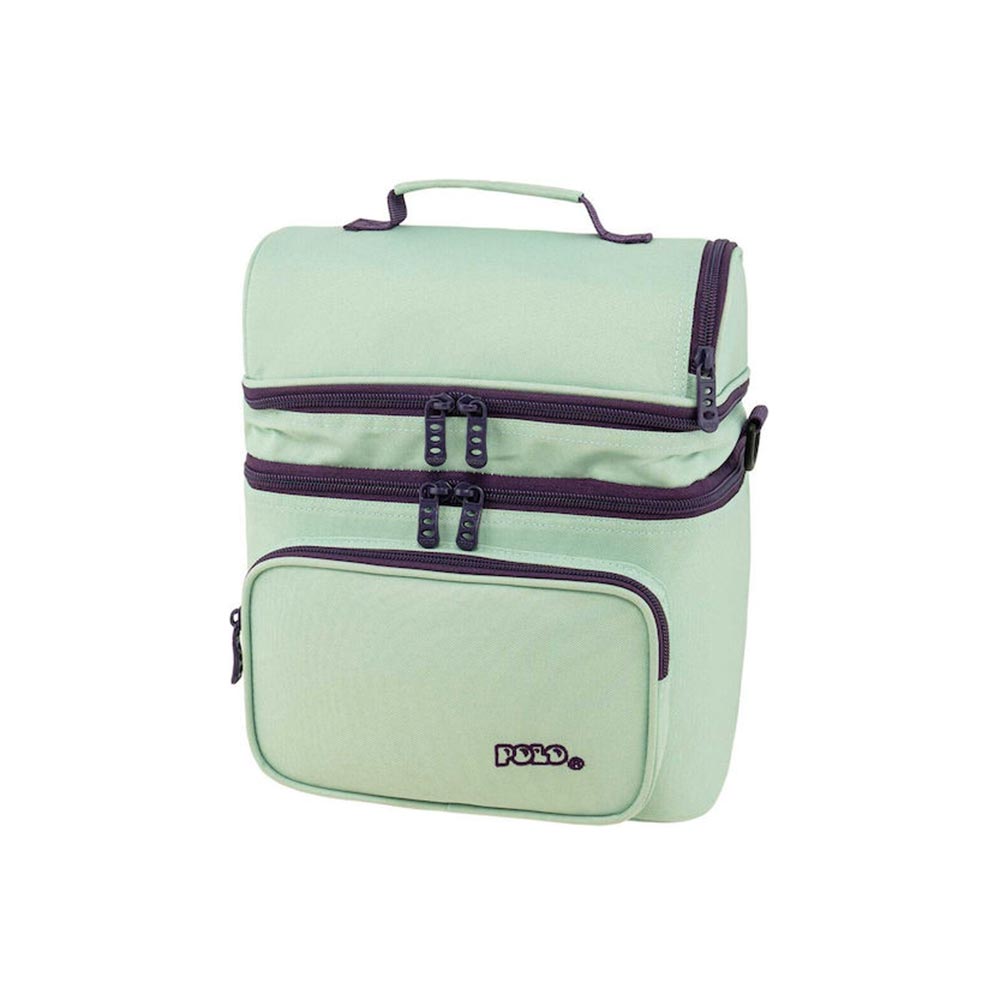Τσαντάκι Φαγητού Χειρός/Ώμου/Πλάτης Double Cooler Ισοθερμικό Μέντα/Μώβ  9-07-096-6848 Polo - 102787