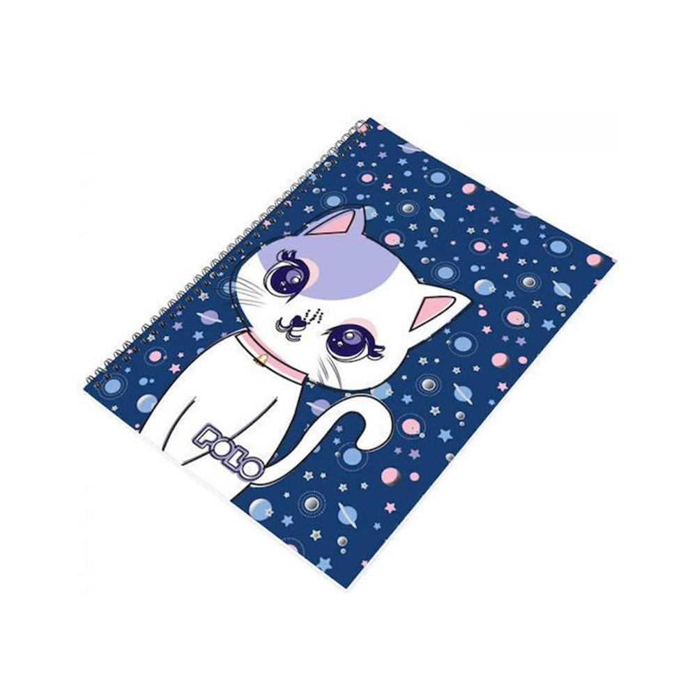 Τετράδιο Β5 Σπιράλ 60Φ 2Θ Space Cat 9-19-001 8348 Polo - 97921