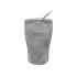 Ποτήρι Θερμός Ανοξείδωτο Coffee Mug Γκρί Floral 350ml 9-49-024-8408 Polo - 0