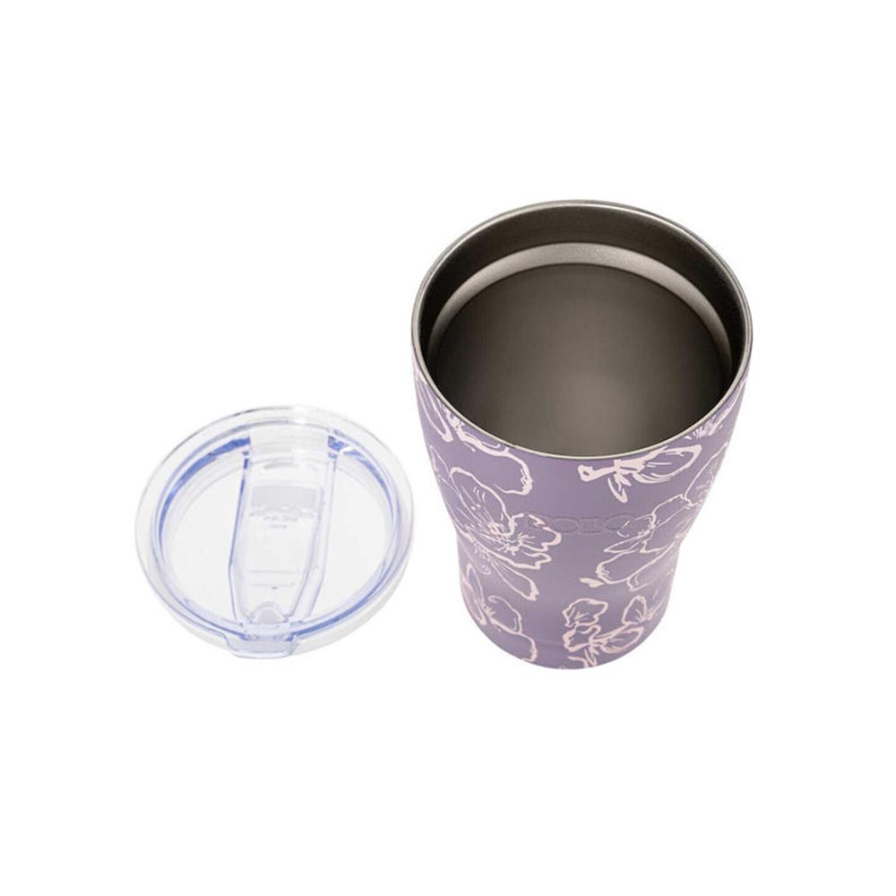 Ποτήρι Θερμός Ανοξείδωτο Coffee Mug Μωβ Floral 350ml 9-49-024-8409 Polo - 3