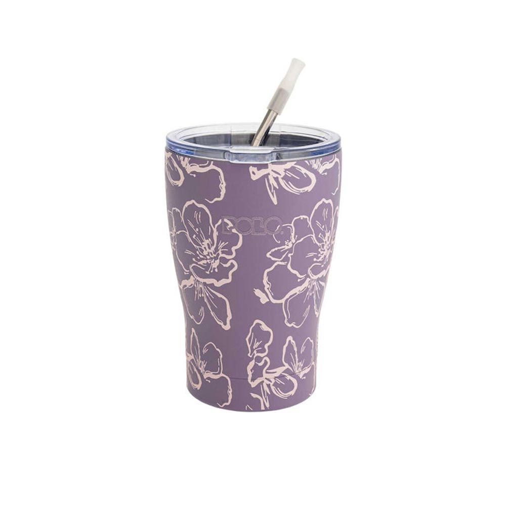 Ποτήρι Θερμός Ανοξείδωτο Coffee Mug Μωβ Floral 350ml 9-49-024-8409 Polo - 102855