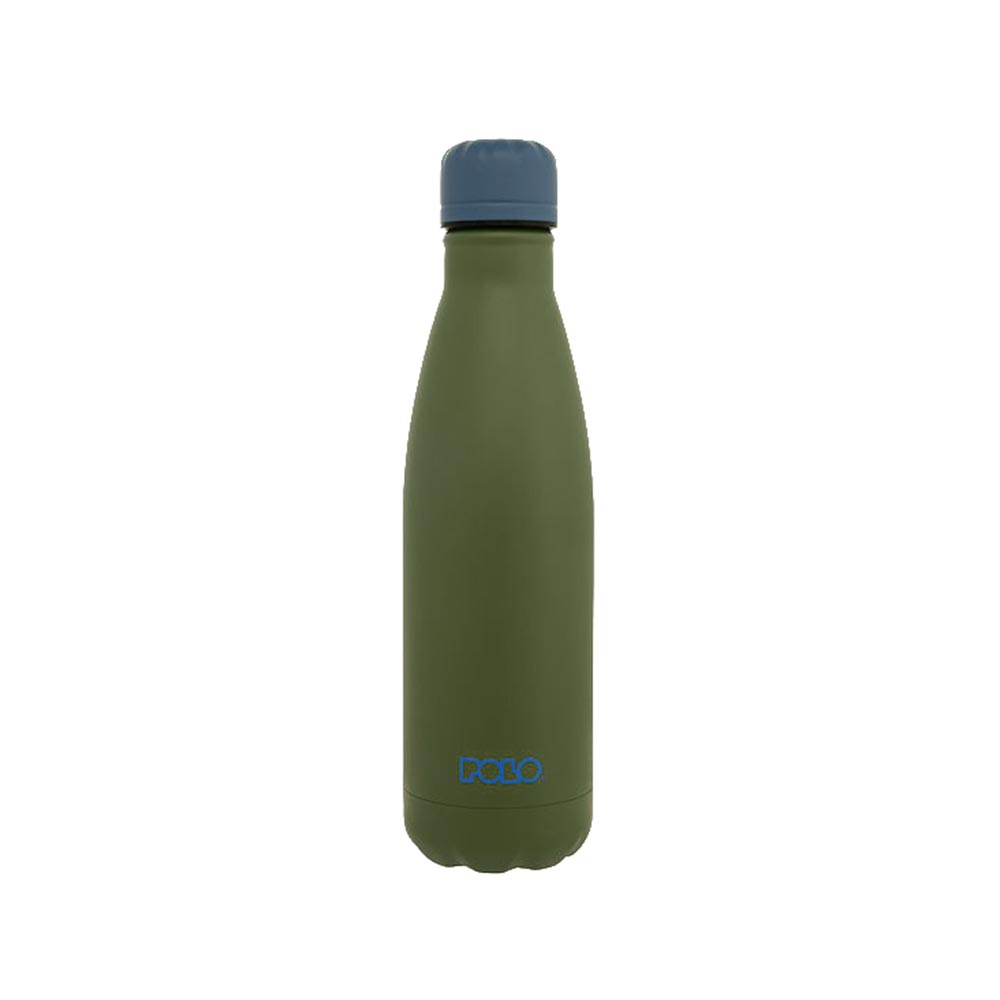 Ανοξείδωτο Μπουκάλι Θερμός Stainless Steel DOS Χακί/Μπλε 500ml 9-49-004-6558 Polo - 120106