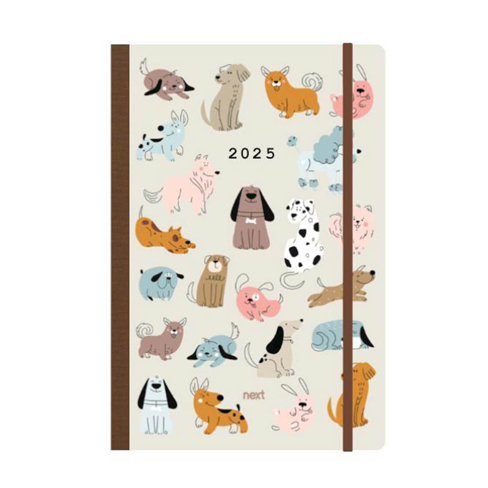 Ημερολόγιο Ημερήσιο 2025 Trends Flexi με Λάστιχο Dogs 14x21cm 02039-20 Next