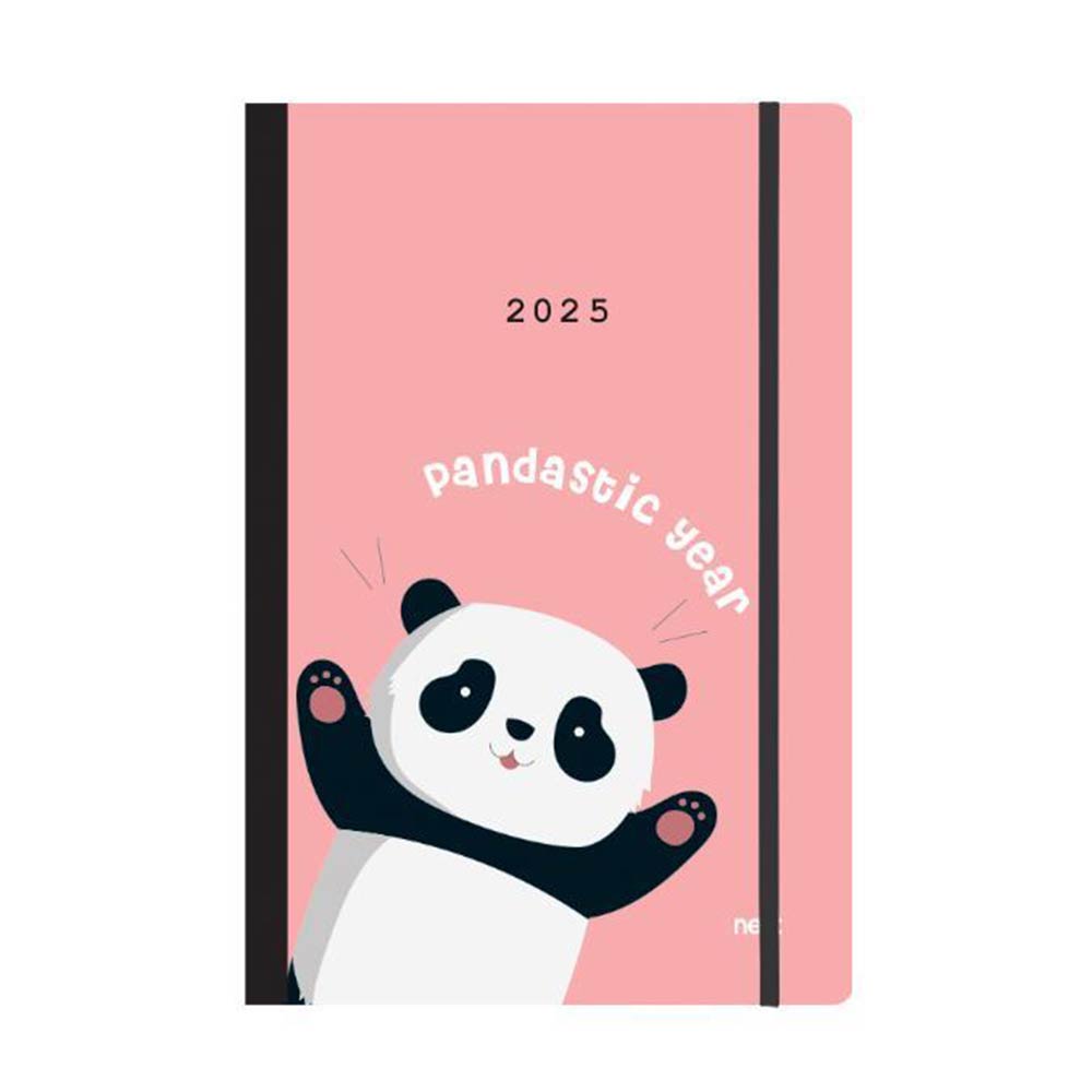 Ημερολόγιο Ημερήσιο 2025 Trends Flexi με Λάστιχο Panda 14x21cm 02039-28 Next