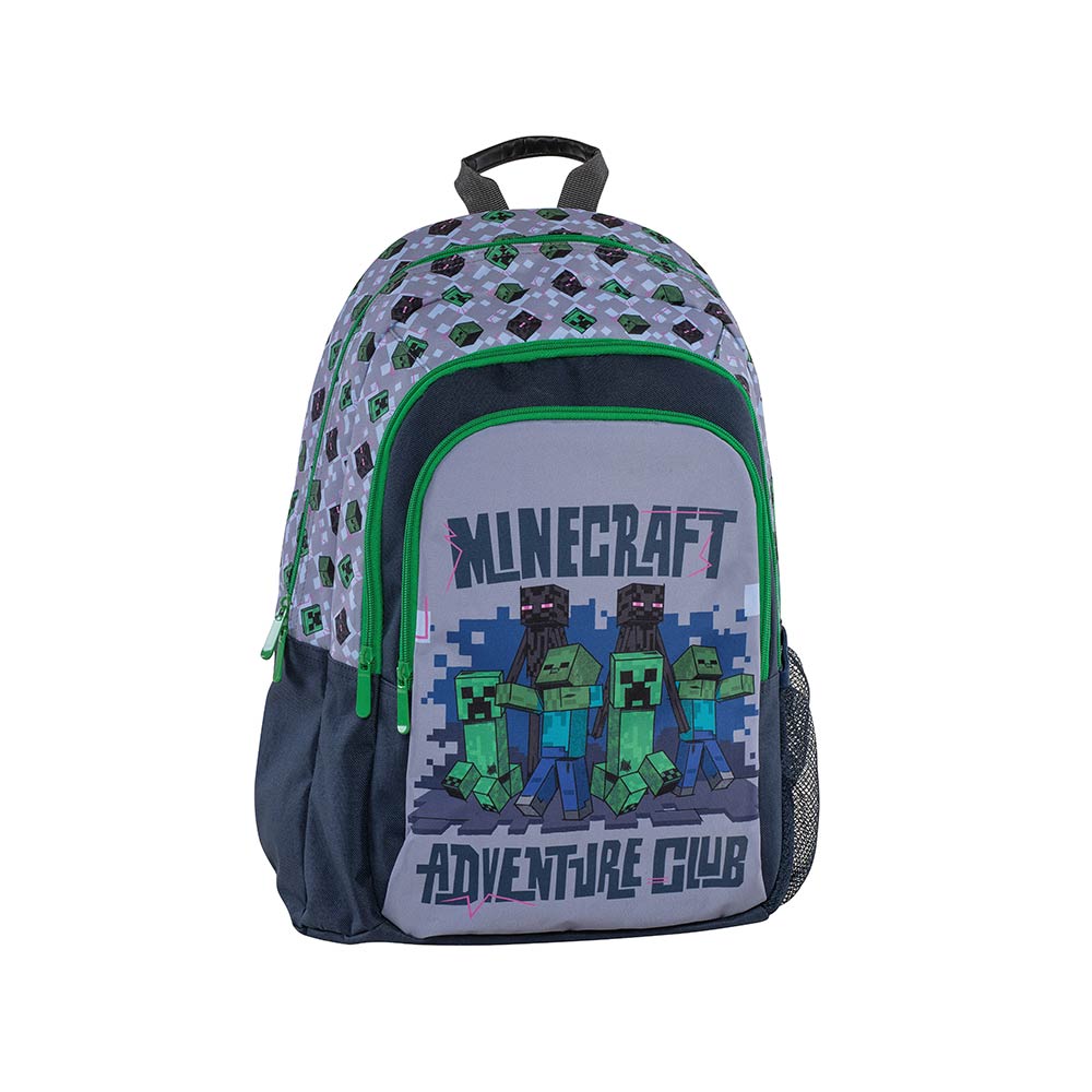 Τσάντα Πλάτης Δημοτικού Minecraft - Adventure Club Γκρι 238211 Graffiti - 59999