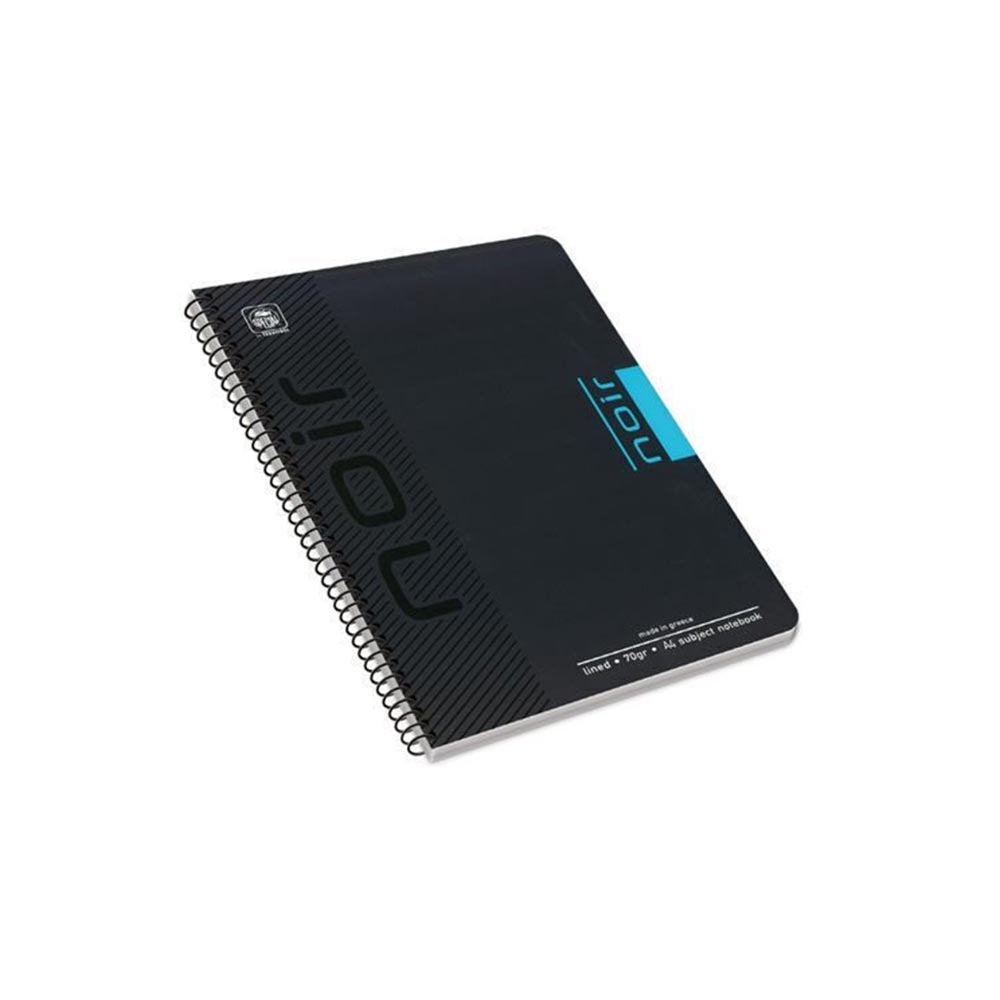 Τετράδιο Σπιράλ Ριγέ Α4 2Θ 60Φ Noir 4542-24 Typotrast - 102963