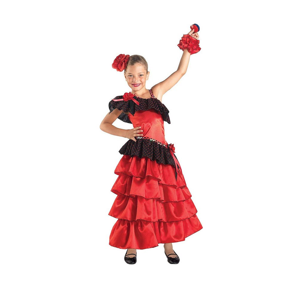 Aποκριάτικη Παιδική Στολή Χορεύτρια Flamenco Clown Republic