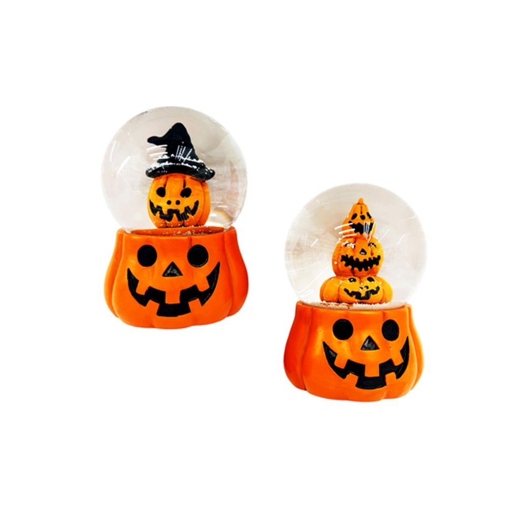 Χιονόμπαλα Halloween με Κολοκύθες Ύψος 12cm Μαλέλης