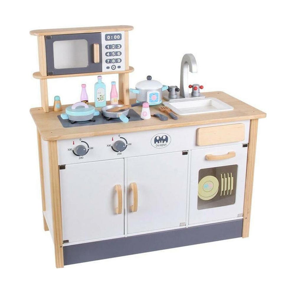Ξύλινη Κουζίνα Με Πλυντήριο , Φούρνο Μικροκυμάτων και Ντουλάπι 005.213 Zita Toys