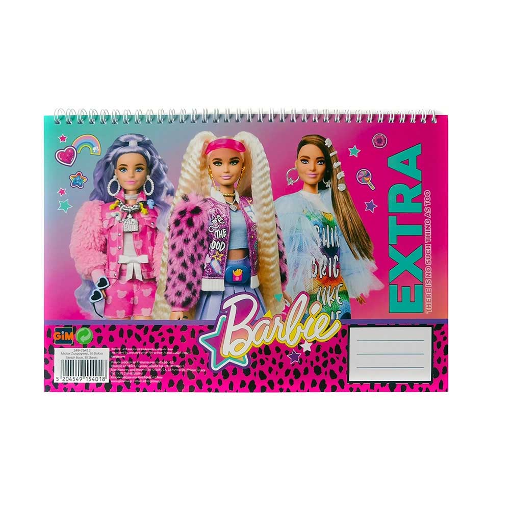 Μπλοκ Ζωγραφικής Barbie 30Φ 349-76413 Gim