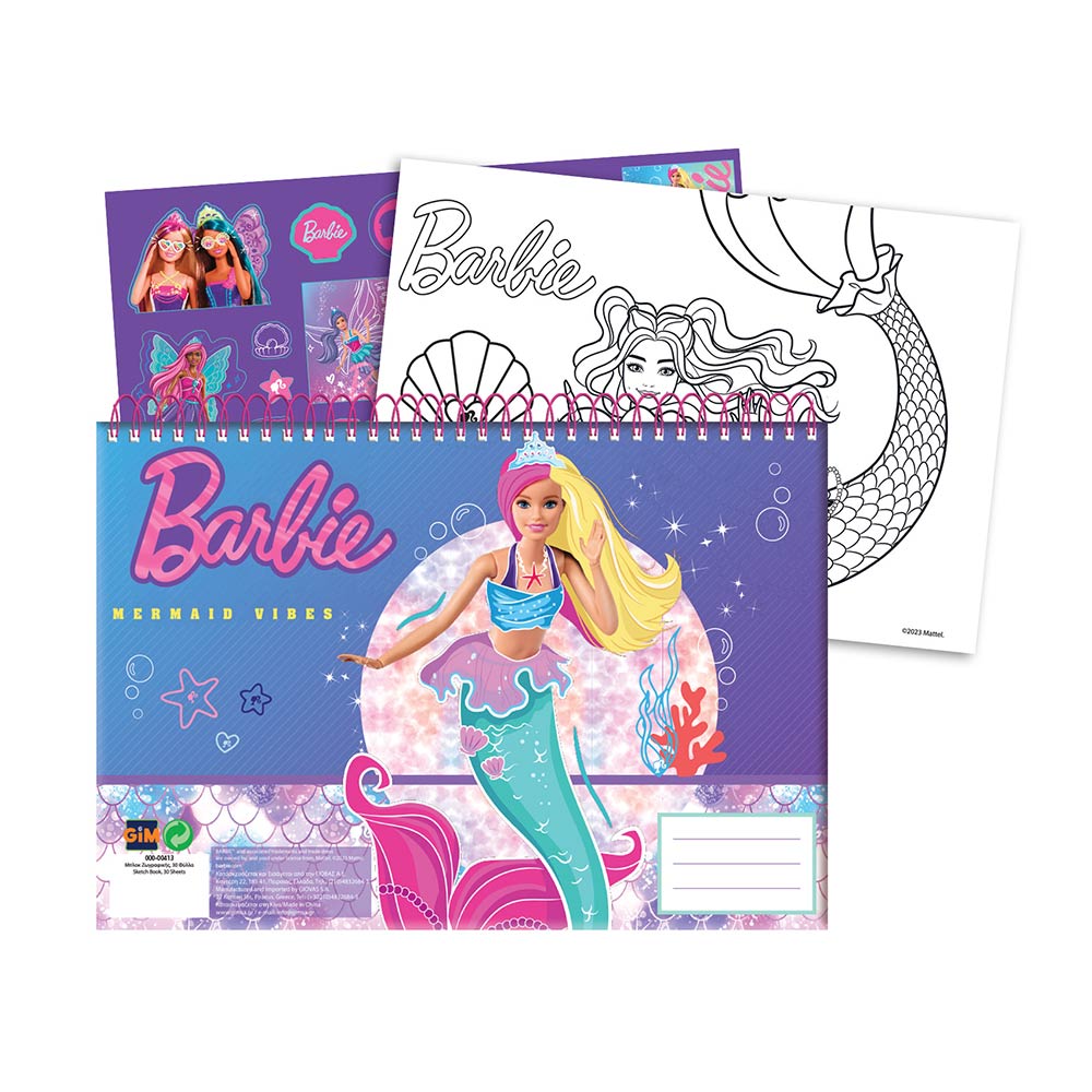 Μπλοκ Ζωγραφικής Barbie 40Φ 349-76416 Gim - 1