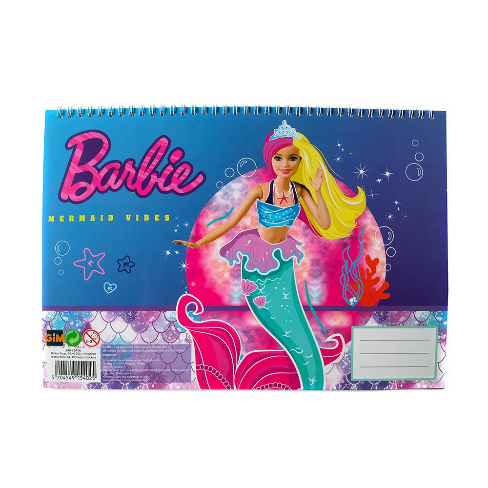 Μπλοκ Ζωγραφικής Barbie 40Φ 349-76416 Gim - 0