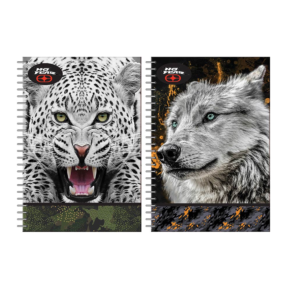 Τετράδιο Σπιράλ Β5 70Φ 2Θ White Wolf-Jaguar 2 σχέδια 348-11402  No Fear - 59463