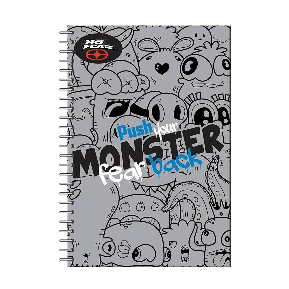 Τετράδιο Σπιράλ Β5 70Φ 2Θ Monster-Play Game 2 σχέδια 348-16402  No Fear - 59485
