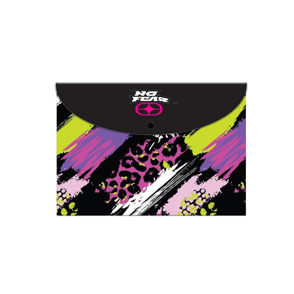 Φάκελος με Κουμπί Α4 Fluo Prints 348-31580 No Fear - 100190
