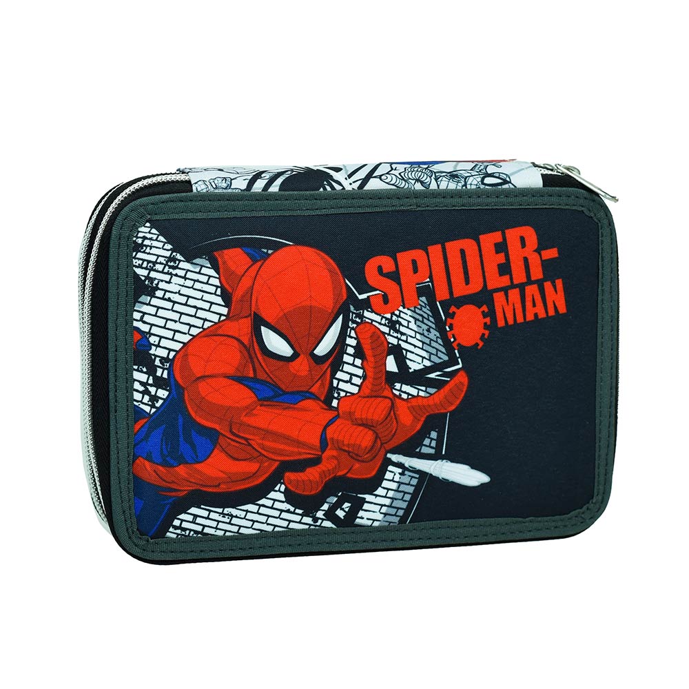 Κασετίνα Διπλή Γεμάτη Spiderman Spider Wall 337-07100 Gim - 0