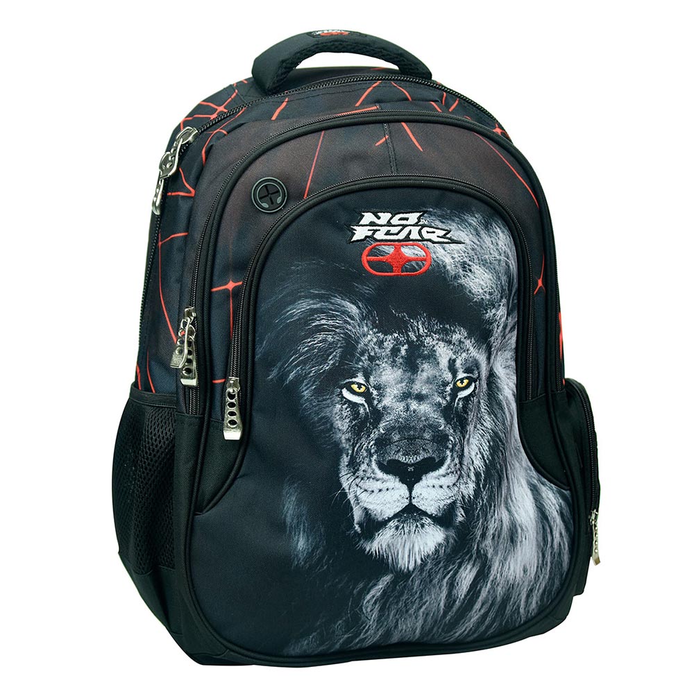 Τσάντα Πλάτης Δημοτικού Laser Lion 348-35031 No Fear - 93124