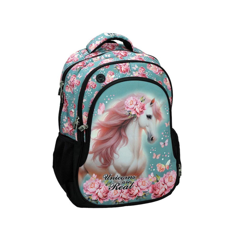 Τσάντα Πλάτης Δημοτικού Butterfly Unicorn 357-25031 Back Me Up - 100214