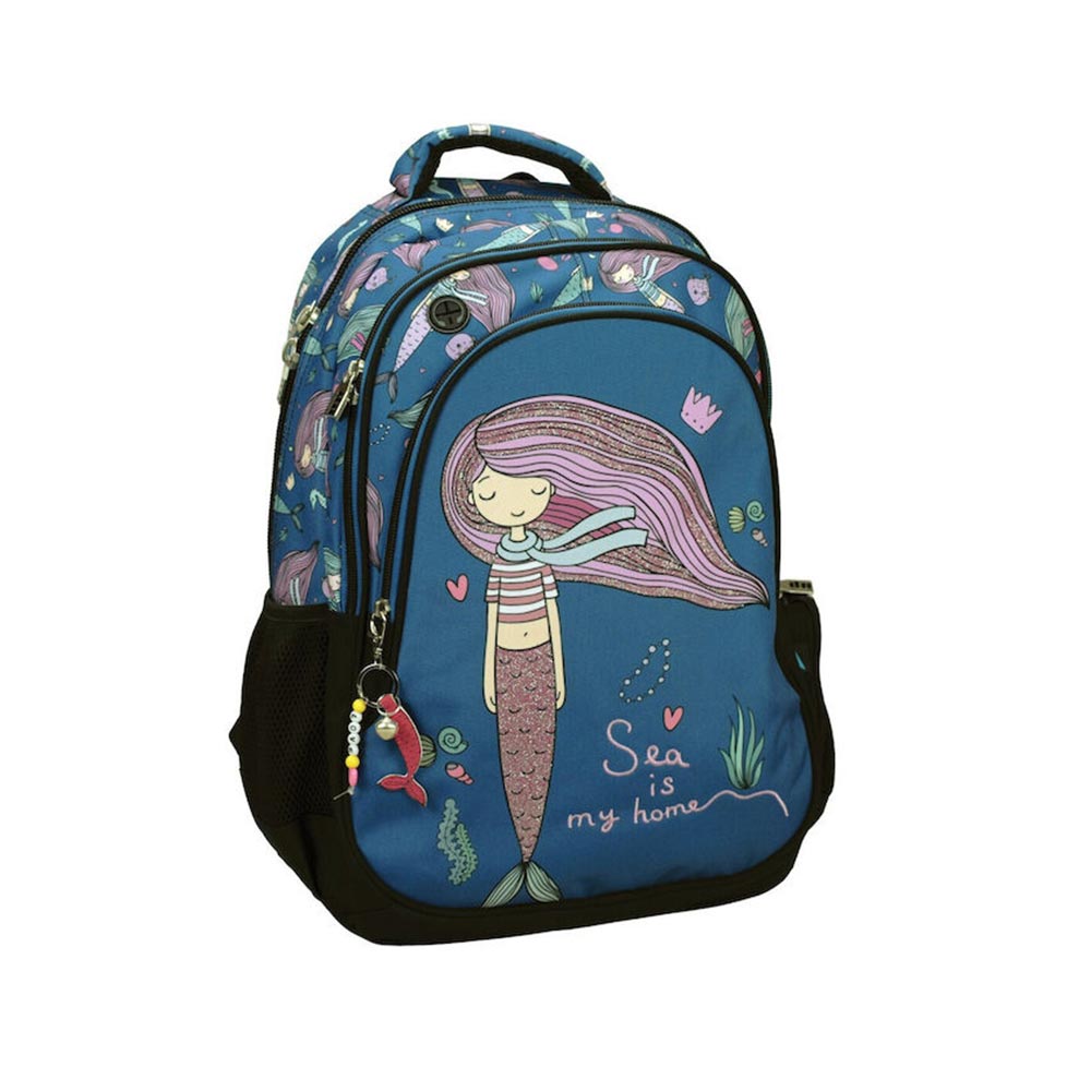 Τσάντα Πλάτης Δημοτικού Sea Mermaid 357-28031 Back Me Up - 100227