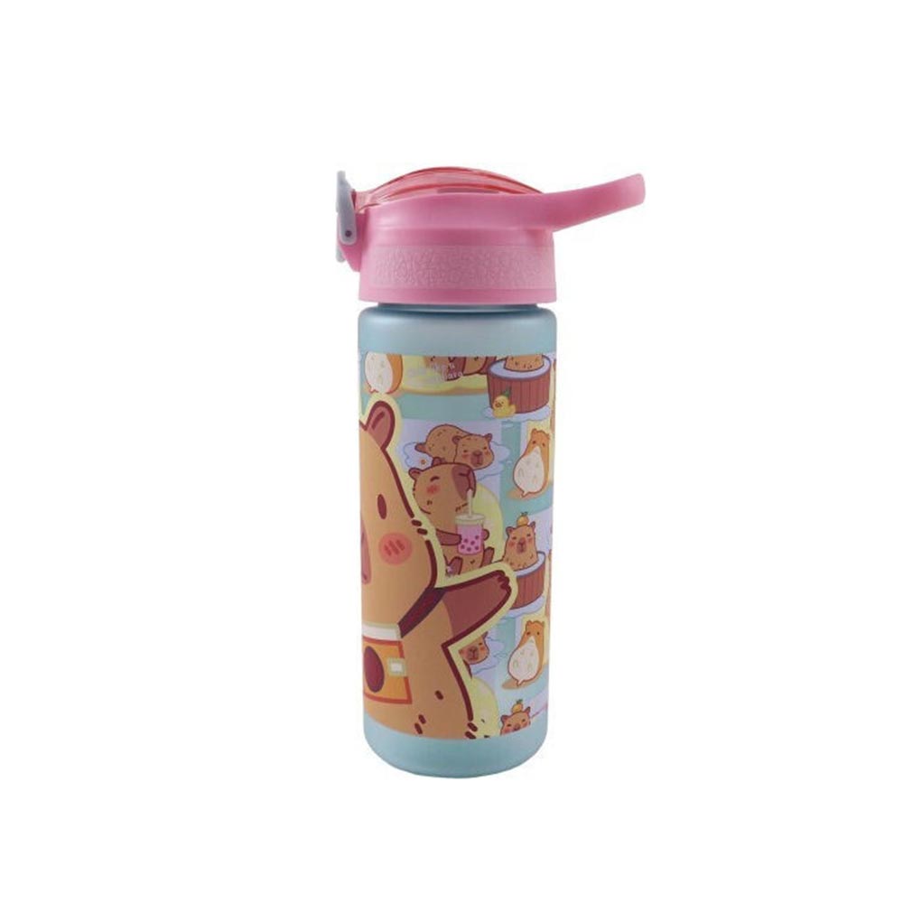 Πλαστικό Παγούρι με Καλαμάκι Capybara 600ml 550-13217 Gim - 1