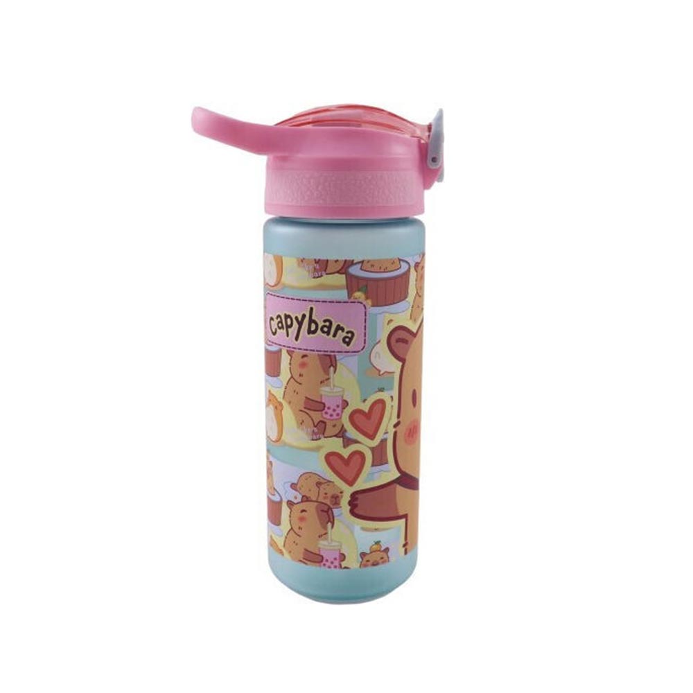 Πλαστικό Παγούρι με Καλαμάκι Capybara 600ml 550-13217 Gim - 2