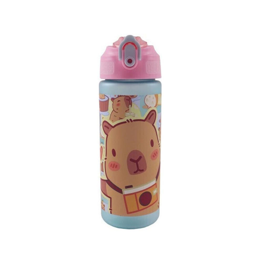 Πλαστικό Παγούρι με Καλαμάκι Capybara 600ml 550-13217 Gim - 117308