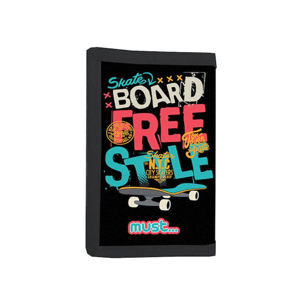 Πορτοφόλι Skateboard Freestyle Μαύρο 579850 Must - 48375