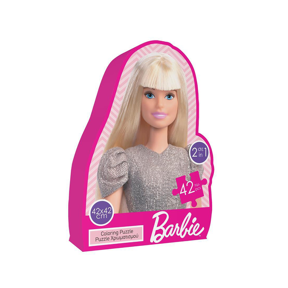 Παζλ Χρωματισμού 2 όψεων Barbie 42τχμ 42x42εκ. 570194  Luna - 0