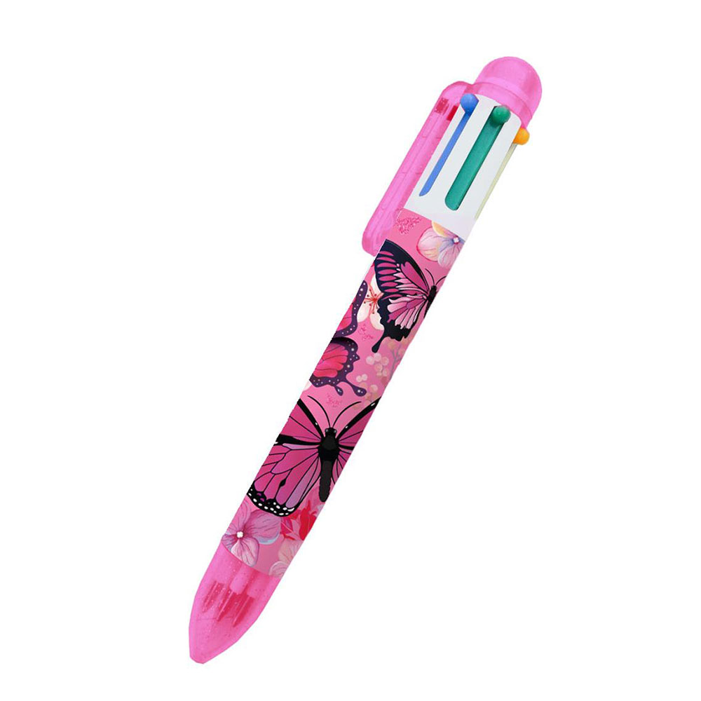 Στυλό ballpoint με πολύχρωμο μελάνι Butterfly Ροζ 584627 Must 
