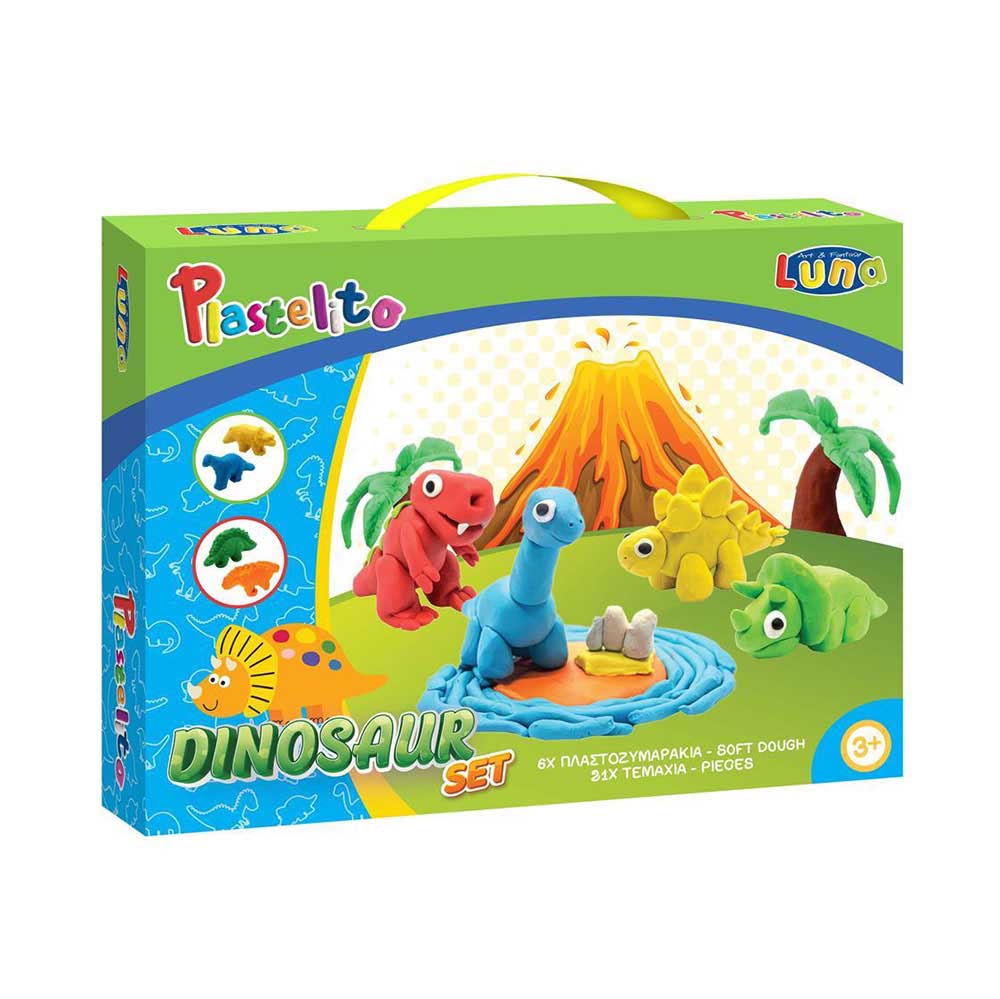 Πλαστελίνη - Παιχνίδι Δεινόσαυροι 622074 Luna Toys