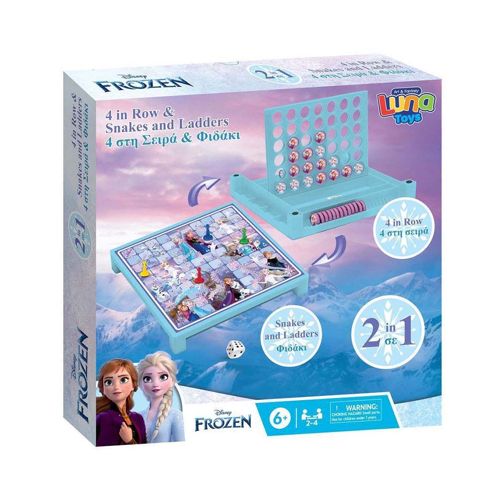 Επιτραπέζιο Παιχνίδι 4 Στη Σειρά Και Φιδάκι Frozen 564122 Luna - 64893