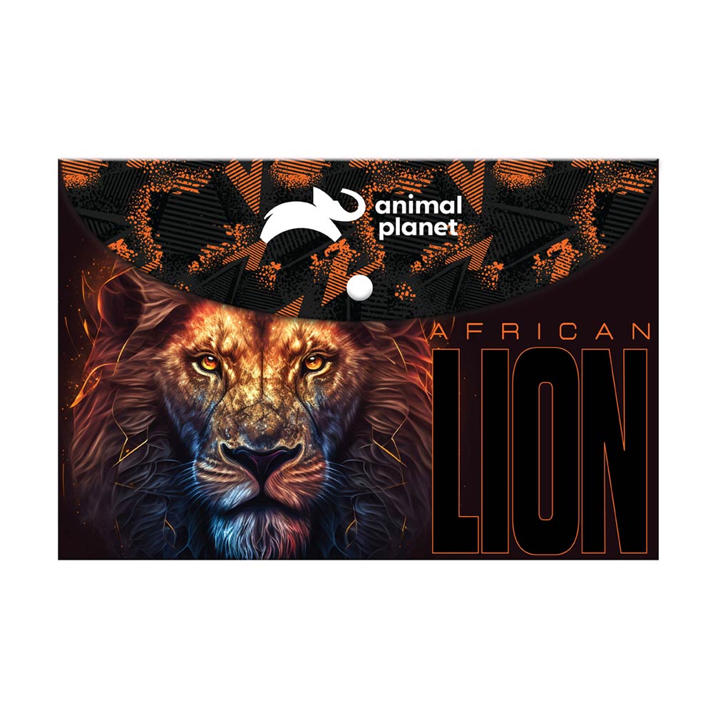 Φάκελος με Κουμπί Α4 Animal Planet - African Lion 571010 Must - 76107