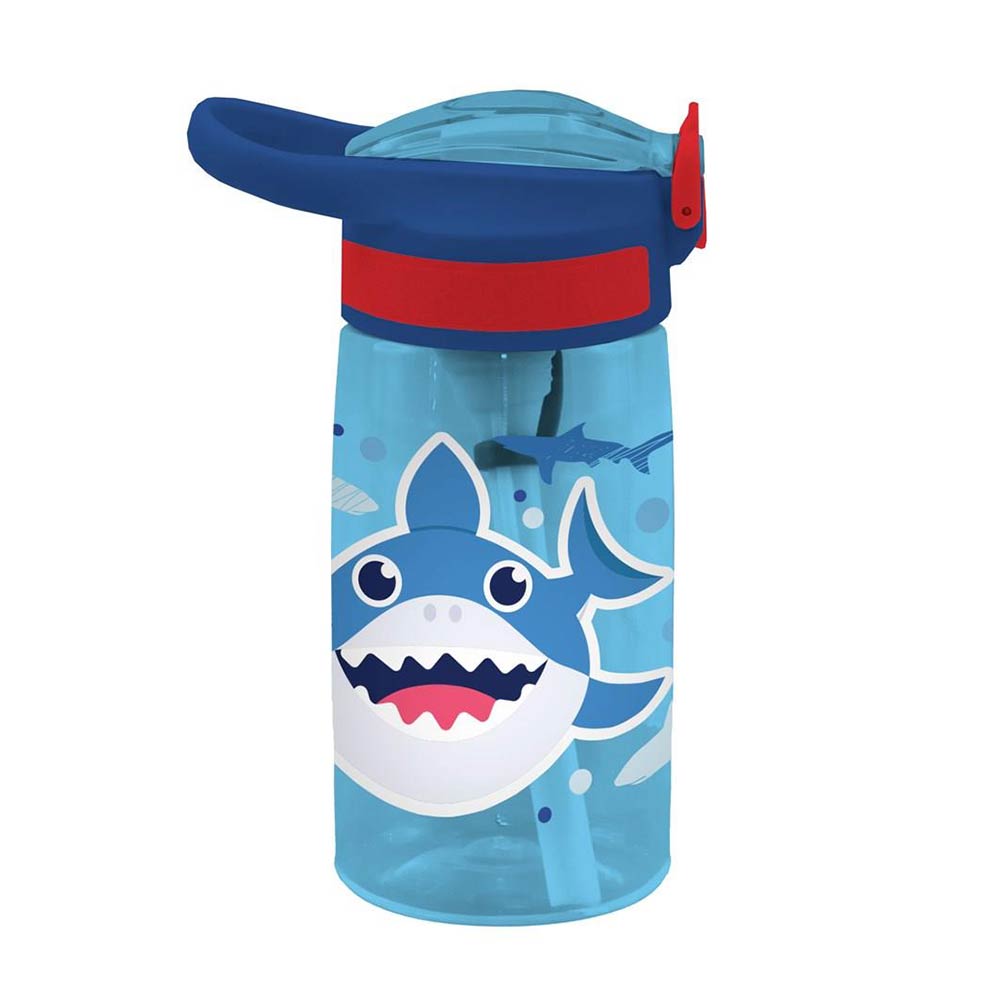 Παγούρι Πλαστικό με Καλαμάκι Shark 500ml 585697 Must - 76308