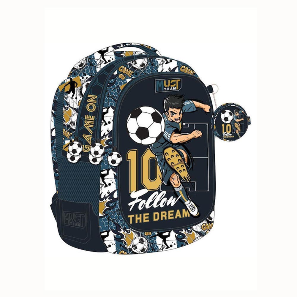 Σχολική Τσάντα Πλάτης με 3 Θήκες Football 586169 Must - 93982