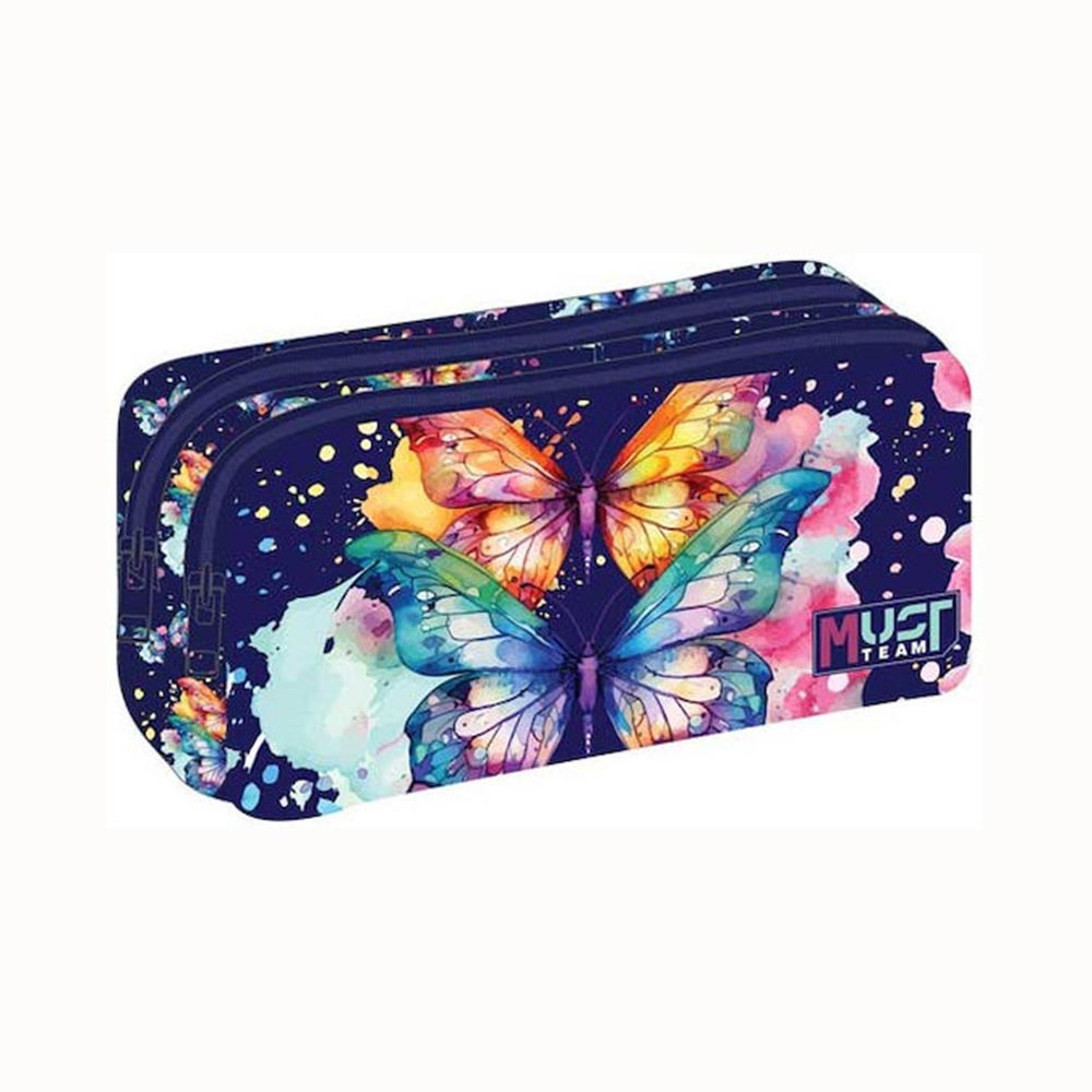 Κασετίνα με 2 Θήκες Butterfly 586194 Must - 93867