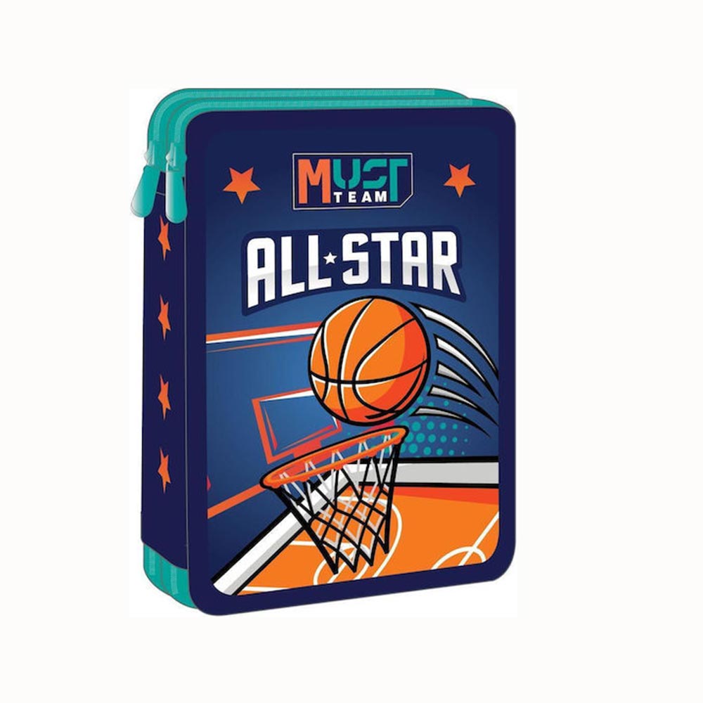 Κασετίνα Διπλή Γεμάτη Basketball 586335 Must - 93877