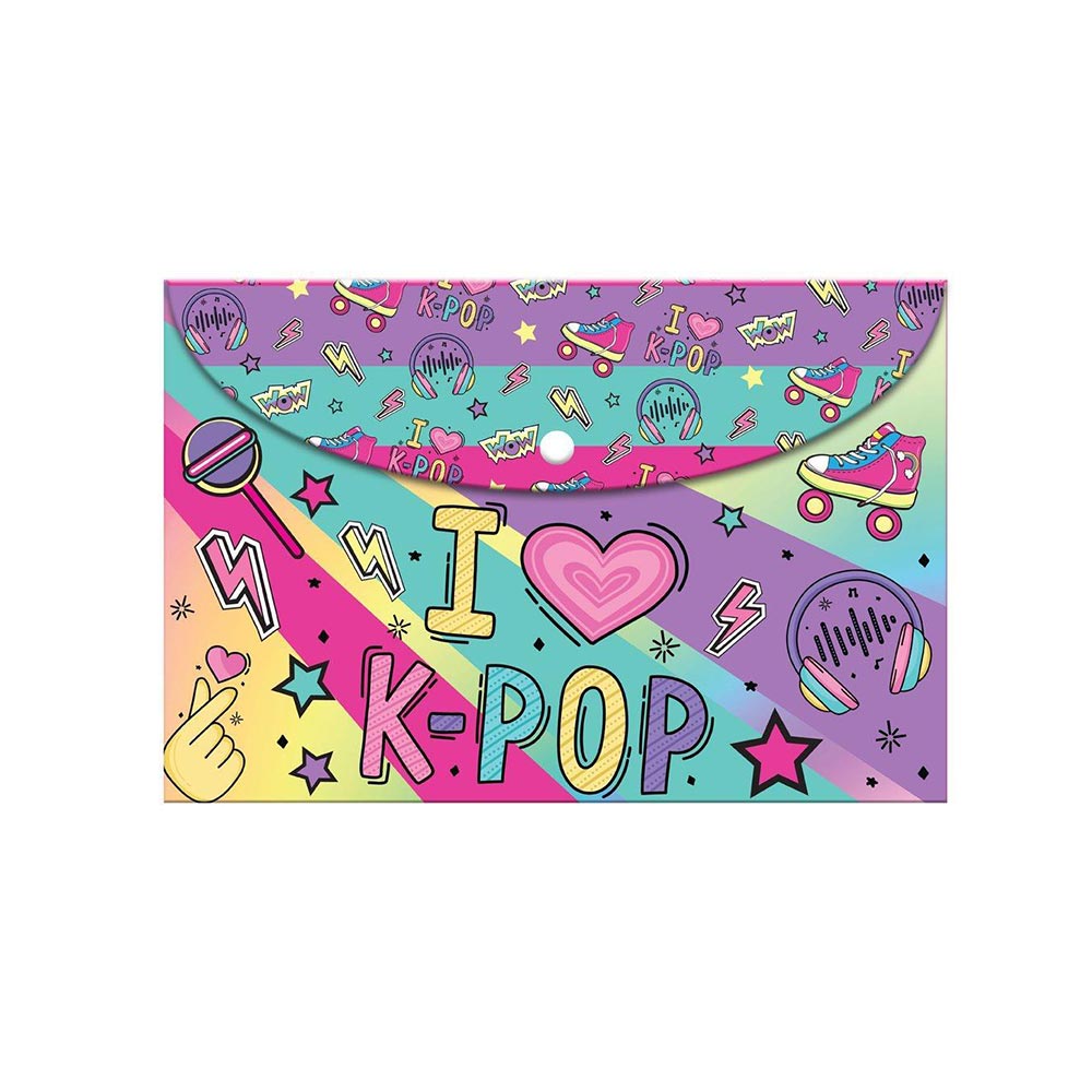 Φάκελος με Κουμπί Α4 I Love K-Pop 586502 Must - 96392