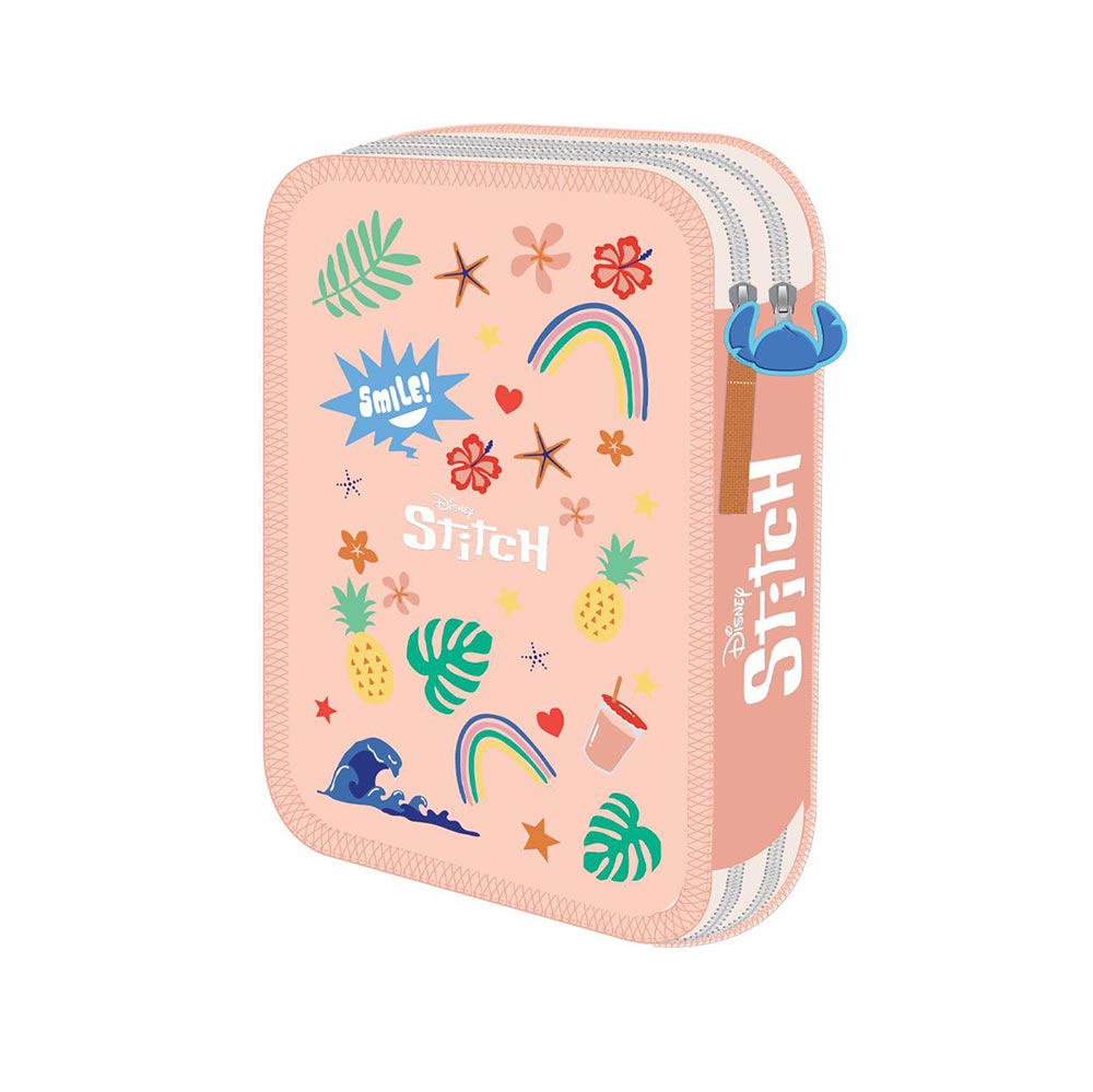 Σχολική Κασετίνα Δίπλη Γεμάτη Lilo & Stitch 564934 Must - 1