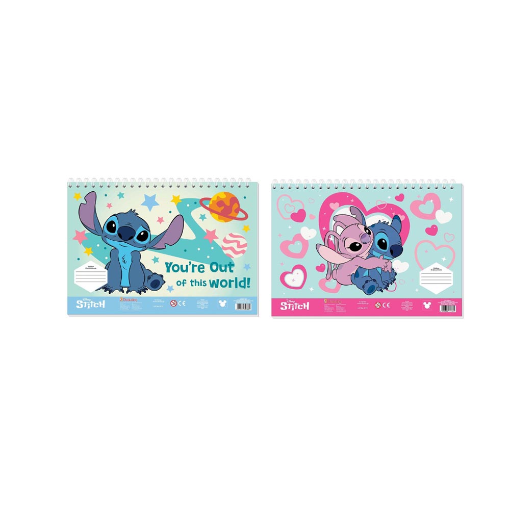 Μπλόκ Ζωγραφικής Lilo & Stitch με Αυτοκόλλητα 40Φ (2 Σχέδια) 564983 Diakakis - 98534