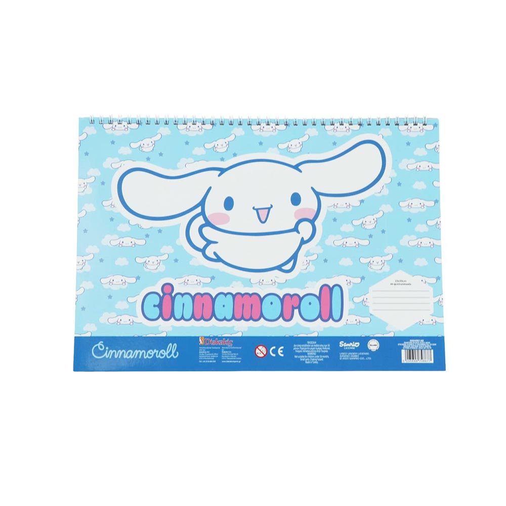 Μπλοκ Ζωγραφικής Cinnamoroll με Αυτοκόλλητα 40Φ (2 Σχέδια) 490140 Diakakis - 1