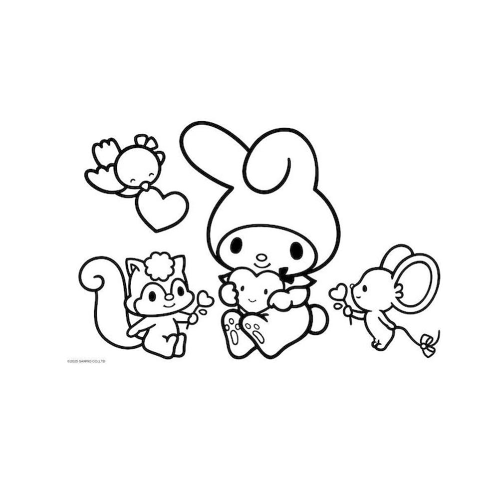 Μπλοκ Ζωγραφικής My Melody με Αυτοκόλλητα 40Φ (2 Σχέδια) 490141 Diakakis - 4
