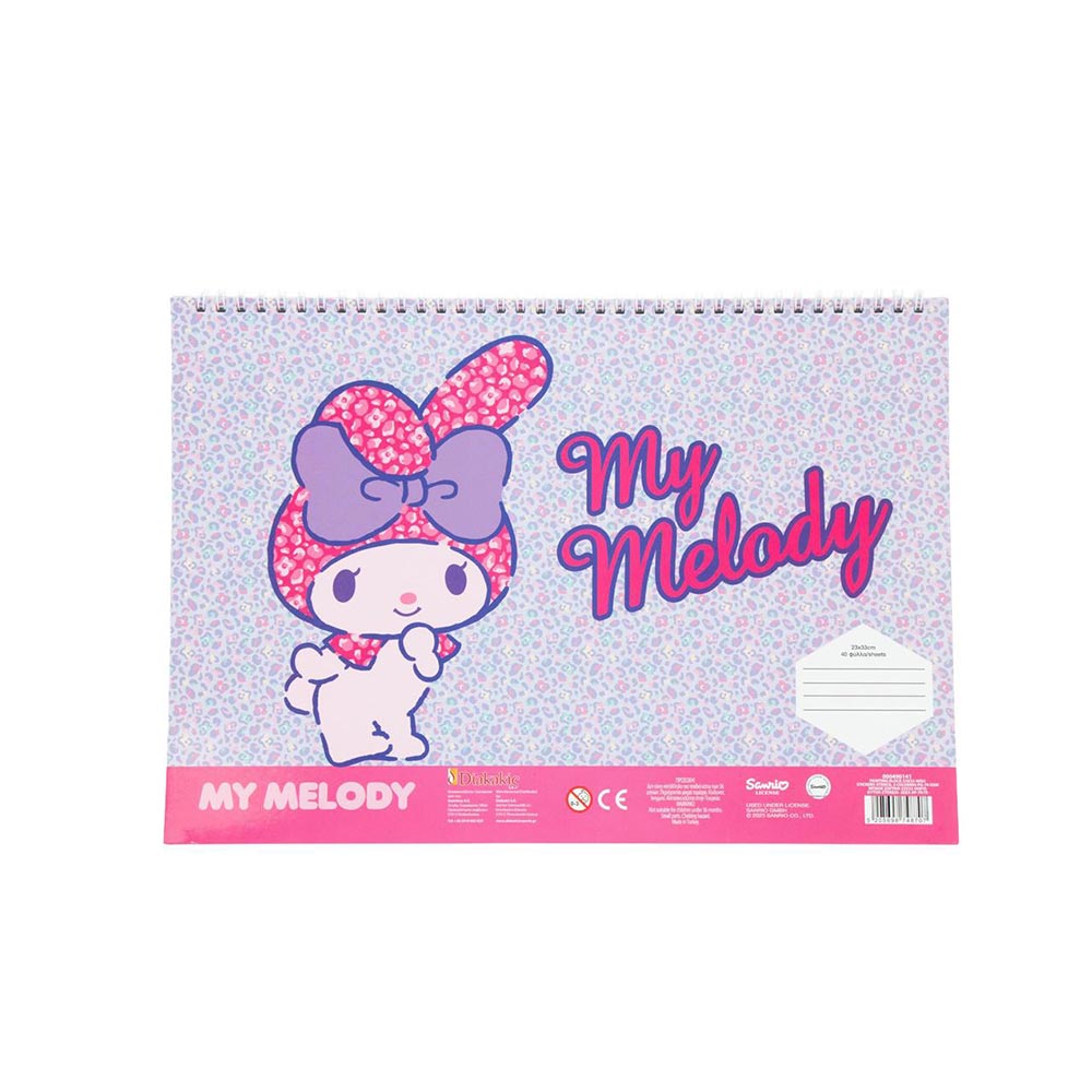 Μπλοκ Ζωγραφικής My Melody με Αυτοκόλλητα 40Φ (2 Σχέδια) 490141 Diakakis - 98425