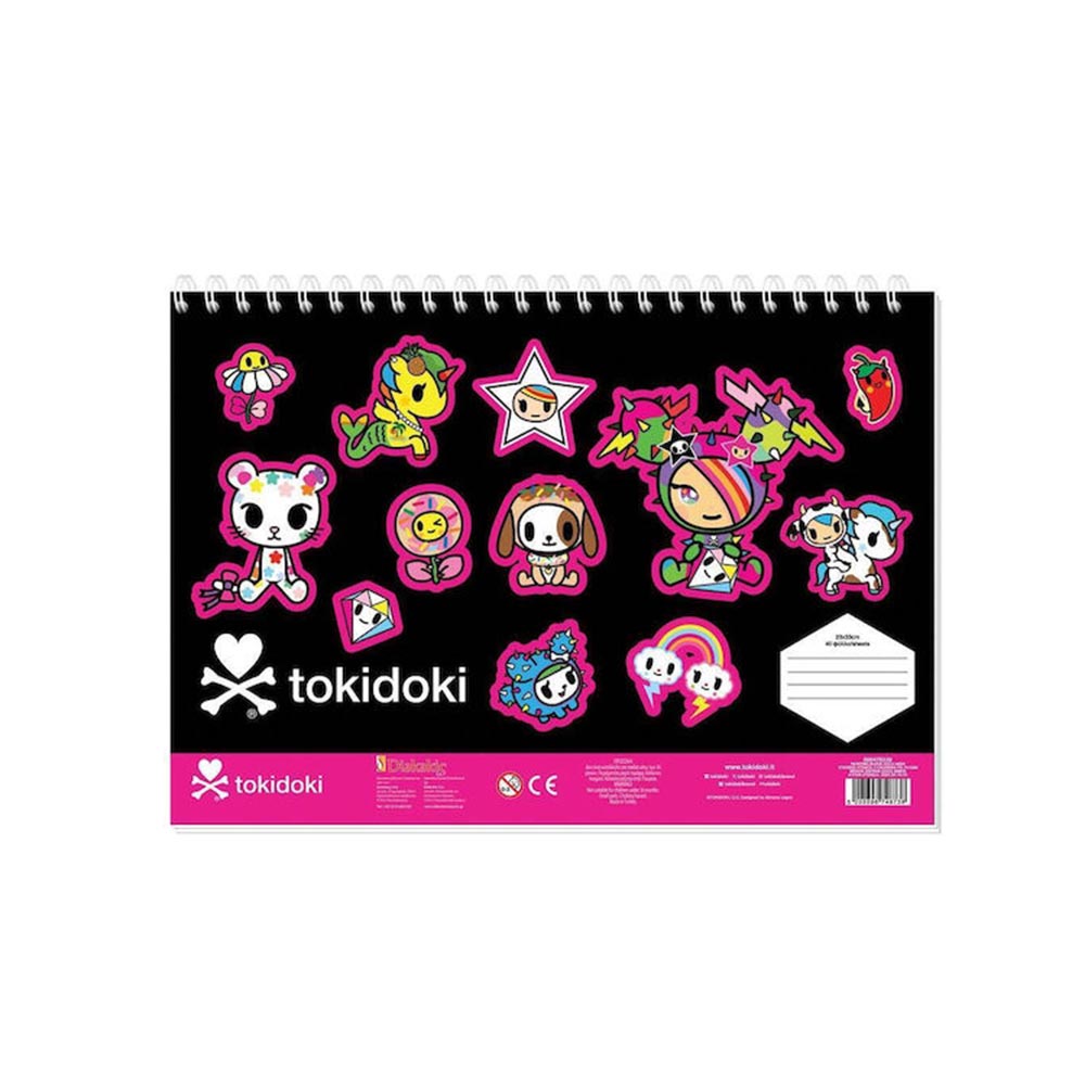 Μπλόκ Ζωγραφικής Tokidoki με Αυτοκόλλητα 40Φ (2 Σχέδια) 470330 Diakakis - 4
