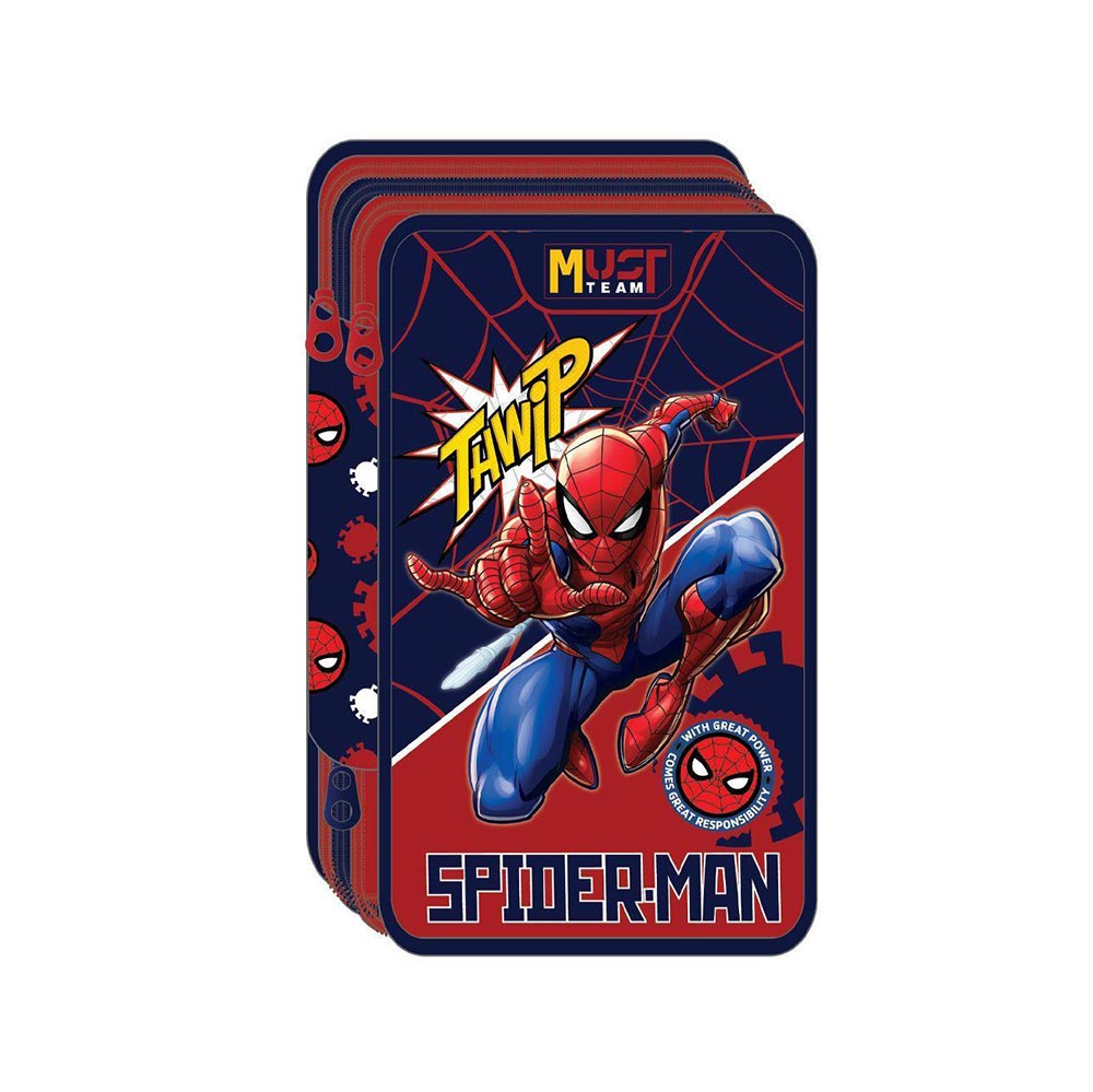 Κασετίνα Τριπλή Γεμάτη Spiderman Thwip 508560 Must - 98483