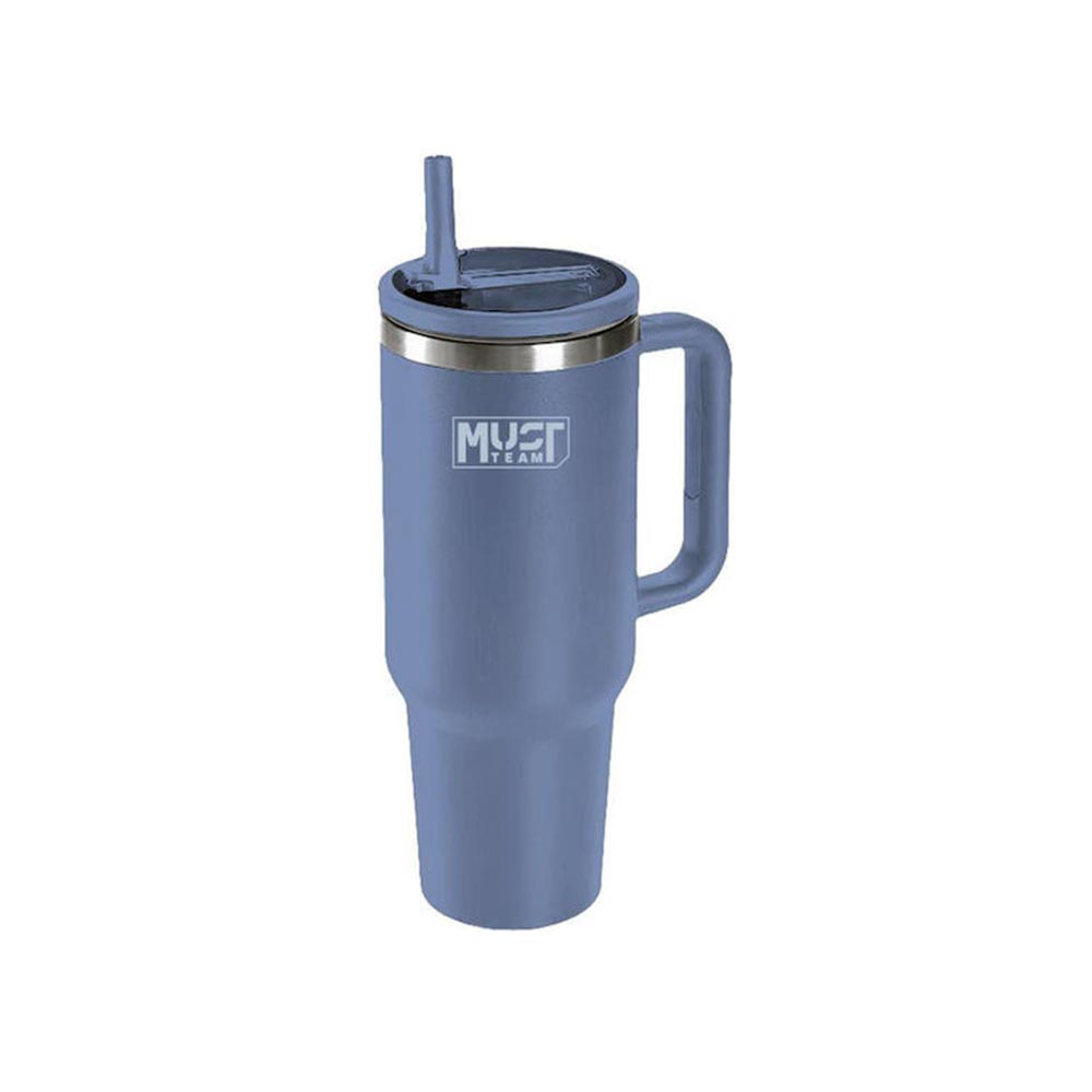 Ποτήρι Θερμός με Καλαμάκι Μπλε 1200ml 586634 Must - 100823