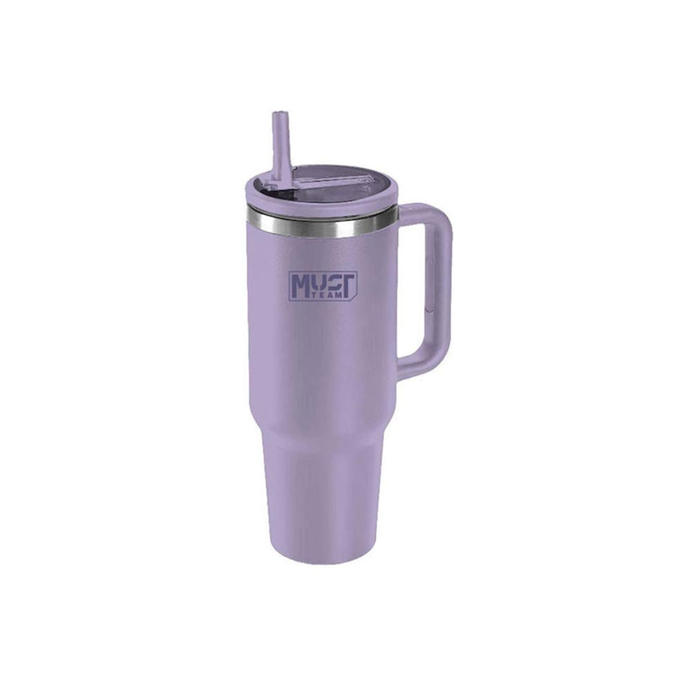 Ποτήρι Θερμός με Καλαμάκι Λιλά 1200ml 586644 Must - 100826